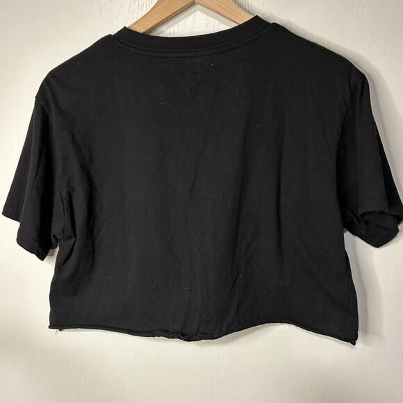 Vintage Style Motorcycle Crop Top 'Legendary' Graphic Flames Biker T-Shirt - Picture 3 of 4